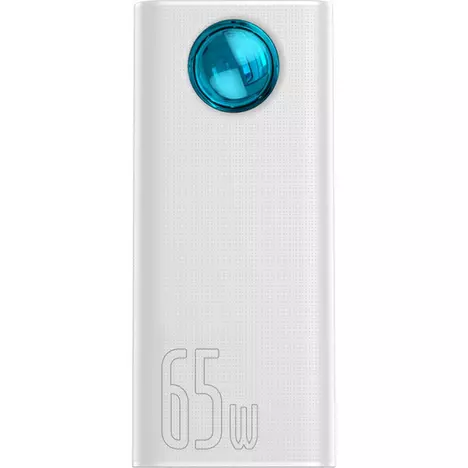 Батарея универсальная Baseus Amblight Digital Quick 30000mAh 65W, White (PPLG000102) - Фото 1