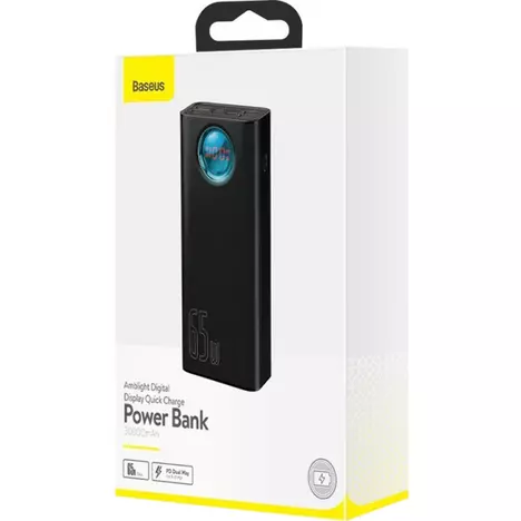 Батарея универсальная Baseus Amblight Digital Quick 30000mAh 65W, Black (PPLG00101) - Фото 5