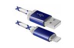 Дата кабель USB 2.0 AM to Lightning 1.0m ACH03-03LT BlueLED backlight Defender (87551)