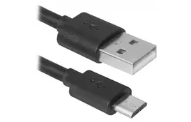 Дата кабель USB08-03BH USB - Micro USB, black, 1m Defender (87476) - Фото