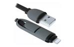Дата кабель USB10-03BP USB - Micro USB/Lightning, black, 1m Defender (87488)