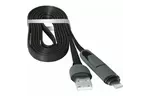 Дата кабель USB10-03BP USB - Micro USB/Lightning, black, 1m Defender (87488)