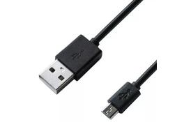 Дата кабель USB 2.0 AM to Micro 5P 1.0m Black Grand-X (PM01S) - Фото