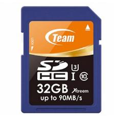 Карта памяти Team 32GB SDHC Class 10 UHS-I/U3 XTreem (TSDHC32GU301)