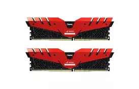 Модуль памяти для компьютера DDR4 16GB (2x8GB) 3000 MHz T-Force Dark Rog Black/Red Team (TDRRD416G3000HC16CDC01) - Фото
