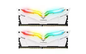 Модуль памяти для компьютера DDR4 16GB (2x8GB) 3000 MHz T-Force Night Hawk White RGB Team (TF2D416G3000HC16CDC01) - Фото