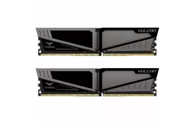 Модуль памяти для компьютера DDR4 16GB (2x8GB) 3200 MHz T-Force Vulcan Gray Team (TLGD416G3200HC16CDC01) - Фото