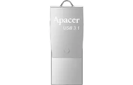USB флеш накопитель Apacer 16GB AH750 Silver USB 3.1 OTG (AP16GAH750S-1) - Фото
