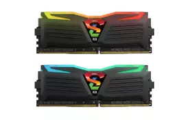 Модуль памяти для компьютера DDR4 16GB (2x8GB) 3000 MHz Super Luce Black RGB LED GEIL (GLC416GB3000C16ADC) - Фото