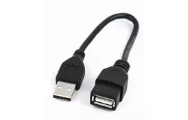 Дата кабель USB 2.0 AM/AF 0.15m Cablexpert (CCP-USB2-AMAF-0.15M) - Фото