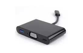 Переходник Type-C to VGA/USB 3/Type-C power Cablexpert (A-CM-VGA3in1-01) - Фото
