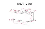 Вытяжка кухонная PERFELLI BIET 6512 A 1000 DARK IV LED
