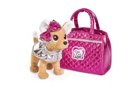 Интерактивная игрушка Chi Chi Love Чихуахуа Фешн Модный гламур с накидкой бантом и сумочкой (5893125) - Фото