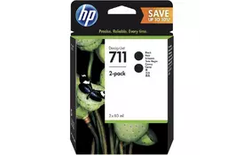 Картридж струйный HP No.711 DesignJet 120/520 Black, 2*80ml Двойная упаковка (P2V31A) - Фото