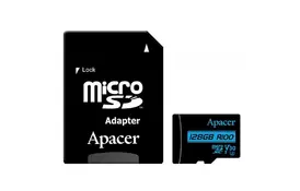 Карта памяти Apacer 128GB microSDHC class 10 UHS-I U1 V10 (AP128GMCSX10U7-R) - Фото