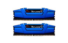 Модуль памяти для компьютера DDR4 16GB (2x8GB) 2666 MHz RipjawsV Blue G.Skill (F4-2666C15D-16GVB) - Фото