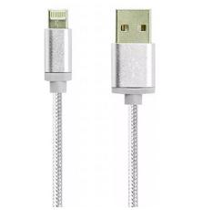 Дата кабель USB 2.0 AM to Lightning + Micro 5P 1.0m Double Side Grey Gelius (48756)