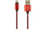 Дата кабель USB 2.0 AM to Lightning Gold Edition Carbon Red Gelius (45847)