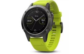 Смарт-часы Garmin Fenix 5 Slate Gray with Yellow Band (010-01688-02) - Фото