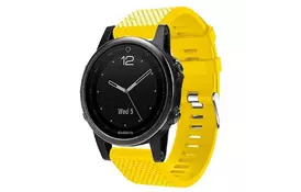 Смарт-часы Garmin Fenix 5s Sapphire Black with Yellow Silicon (010-01685-37) - Фото
