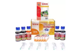 Комплект перезаправних картриджів WWM CANON MG5740/6840 (BP/B/C/M/Y) + Chip (RC.CLI471ARC) - Фото