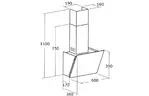 Вытяжка кухонная CATA AVLAKI 600 XGWH