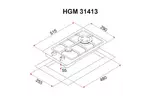 Варочная поверхность PERFELLI HGM 31413 BL