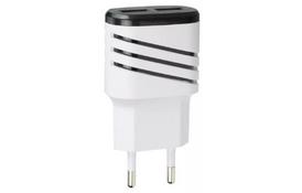 Зарядное устройство Optima 2*USB Energy LED (2.1A) Black (63404) - Фото