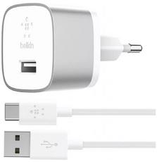 Зарядное устройство Belkin USB-3.0 Quick Charge™ with USB-A to USB-C™ Cable 1.2m, 18W (F7U034VF04-SLV)