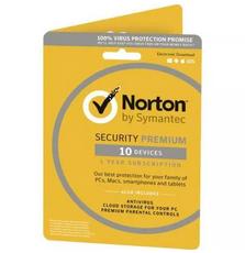 Антивирус Norton by Symantec NORTON SECURITY PREMIUM 3.0 25GB 1 USER 10Dev 24MO ESD key (C4526685)