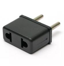 Переходник PowerPlant сетевой 220В EU/US черный (DV00DV0022)