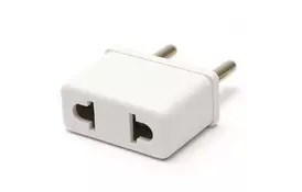 Переходник PowerPlant 220В EU/US белый (DV00DV0023) - Фото