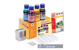 Комплект перезаправляемых картриджей WWM Epson C67/87/CX3700/4100/4700 (RC.T063) - Фото
