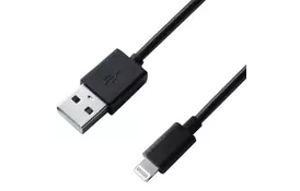 Дата кабель USB 2.0 AM to Lightning 1.0m Cu, 2.1А, Black Grand-X (PL01BS) - Фото