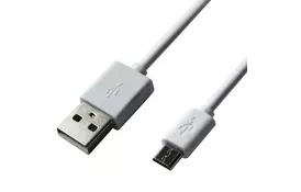 Дата кабель USB 2.0 AM to Micro 5P 1.5m White Grand-X (PM015WS) - Фото