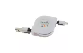 Дата кабель USB 2.0 AM to Micro 5P 1.0m TKX-66 Flat White TOTO (F_55655) - Фото