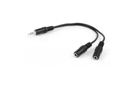 Переходник Jack 3.5mm M/2хF 0.2m Vinga (3.5STMF02-0.2) - Фото