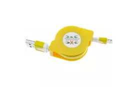 Дата кабель USB 2.0 AM to Lightning 1.0m TKX-67 Flat Yellow TOTO (F_57532) - Фото