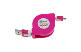 Дата кабель USB 2.0 AM to Micro 5P 1.0m TKX-66 Flat Lilac TOTO (F_57473) - Фото