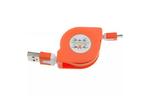 Дата кабель USB 2.0 AM to Micro 5P 1.0m TKX-66 Flat Orange TOTO (F_57474)