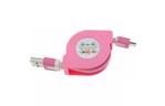Дата кабель USB 2.0 AM to Micro 5P 1.0m TKX-66 Flat Pink TOTO (F_57475)