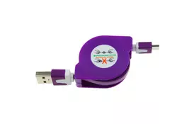 Дата кабель USB 2.0 AM to Micro 5P 1.0m TKX-66 Flat Purple TOTO (F_57476) - Фото