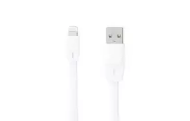 Дата кабель USB 2.0 AM to Lightning Flat Speed C-015 White Optima (55207) - Фото