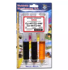 Заправочный набор WWM Canon CLI-441/CLI-446/CLI-56 (3шт x 20мл) C/M/Y (IR3.C45/CMY)