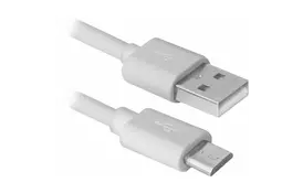 Дата кабель USB08-03BH USB - Micro USB, white, 1m Defender (87477) - Фото