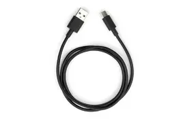 Дата кабель USB 2.0 AM to Type-C PVC 1m black Vinga (VCPDCTC1BK) - Фото