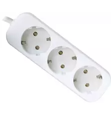 Сетевой удлинитель Defender E330 3.0 m 3 роз white (99222)