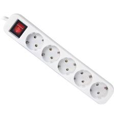 Сетевой удлинитель Defender S518 1.8 m 5 роз switch white (99241)