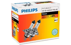 Автолампа PHILIPS H4 Vision, 3200K, 2шт (12342PRC2) - Фото