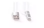 Дата кабель USB 2.0 AM to Micro 5P&Lightning 1.0m Vinga (USBAMMICRO&Lightning-1.0)